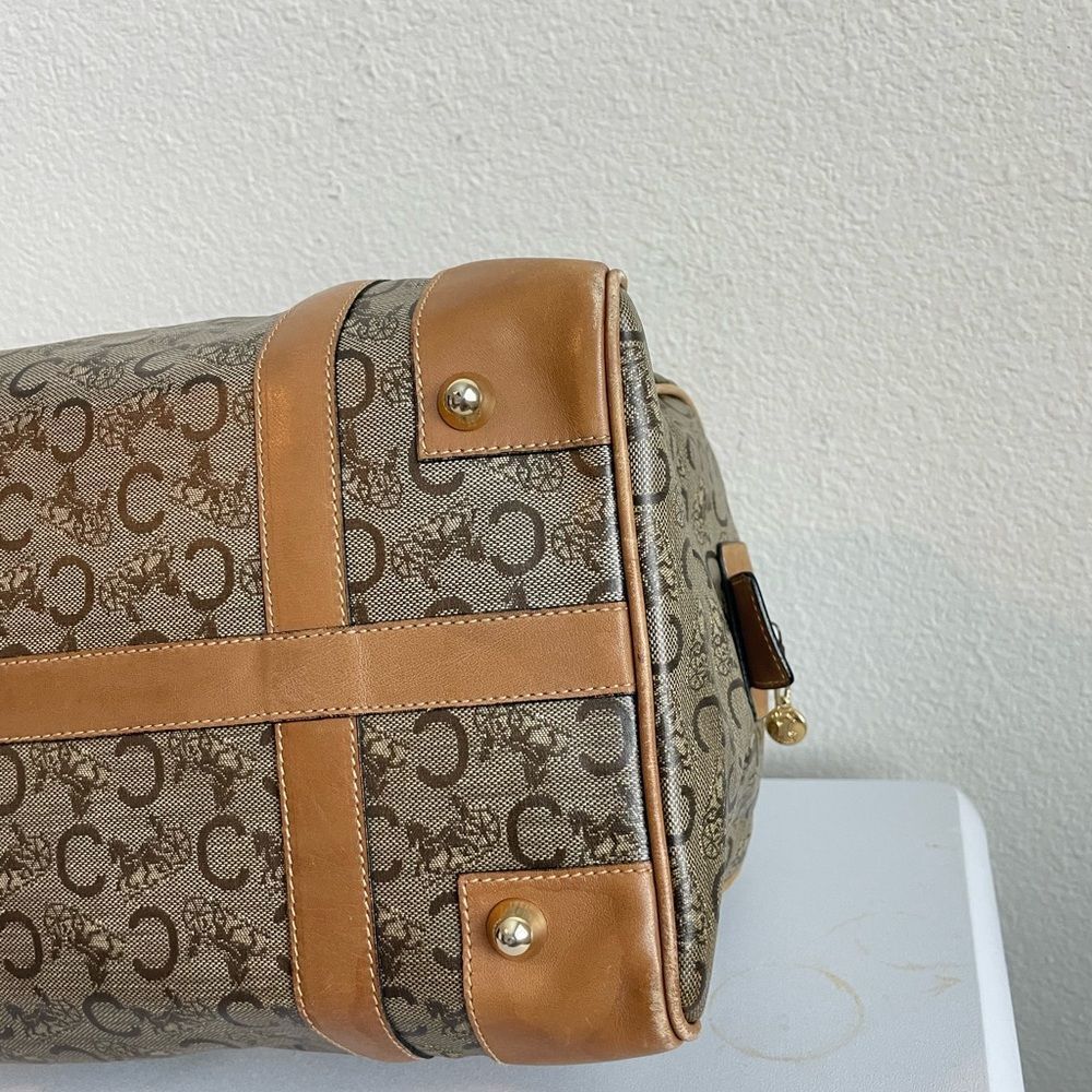 CELINE Vintage Carriage Monogram Boston Duffle Travel Bag Y2K - Picture 10 of 13
